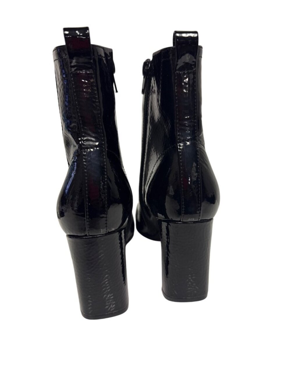 Jeffrey Campbell Chapel Patent Leather Ankle Boots Black Pointed Toe Heel Size 7 - Picture 4 of 11
